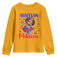 Cute Dabbing Haitian Princess Kids Graphic Youth Sweatshirt Haiti Heritage Pride