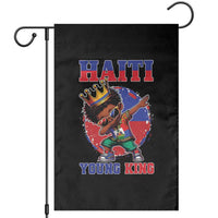 Haiti Young King Dabbing Boy Kids Graphic Garden Flag Haitian Heritage Pride