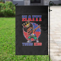 Haiti Young King Dabbing Boy Kids Graphic Garden Flag Haitian Heritage Pride