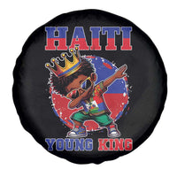 Haiti Young King Dabbing Boy Kids Graphic Spare Tire Cover Haitian Heritage Pride