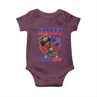Haiti Young King Dabbing Boy Kids Graphic Baby Onesie Haitian Heritage Pride