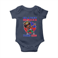 Haiti Young King Dabbing Boy Kids Graphic Baby Onesie Haitian Heritage Pride