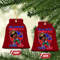 Haiti Young King Dabbing Boy Kids Graphic Ceramic Ornament Haitian Heritage Pride
