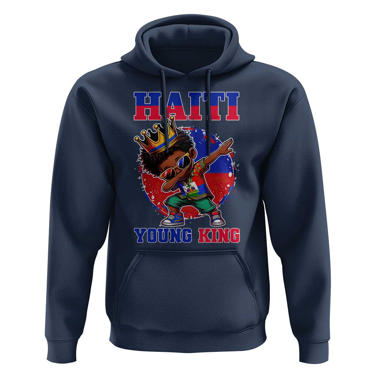 Haiti Young King Dabbing Boy Kids Graphic Hoodie Haitian Heritage Pride