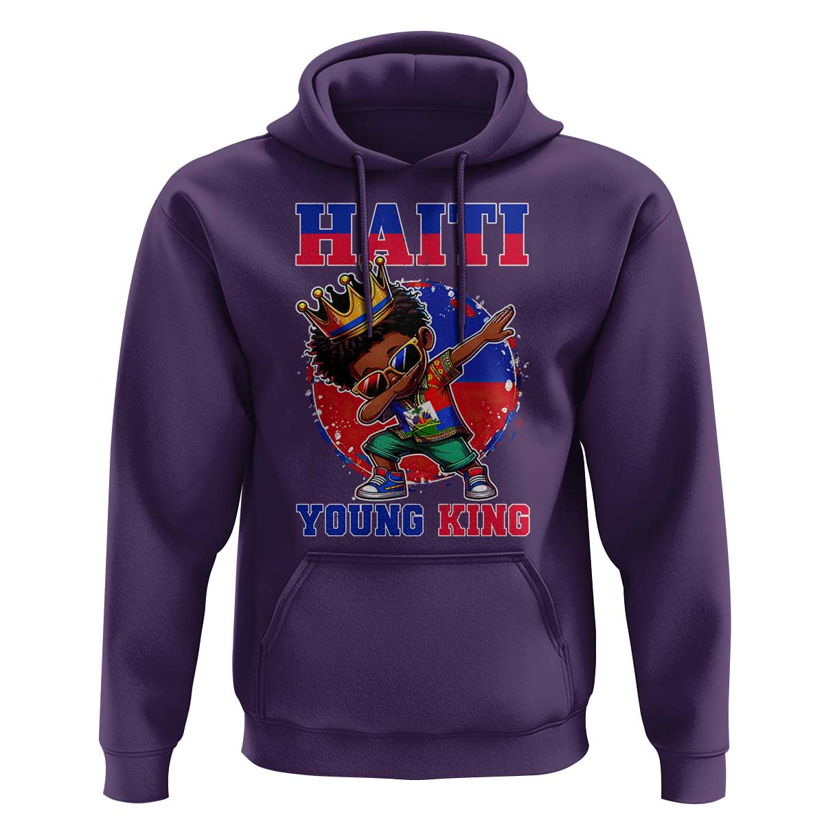 Haiti Young King Dabbing Boy Kids Graphic Hoodie Haitian Heritage Pride