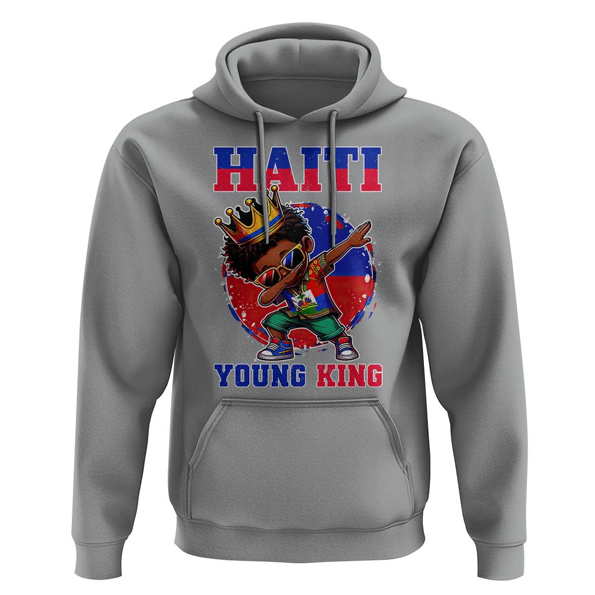 Haiti Young King Dabbing Boy Kids Graphic Hoodie Haitian Heritage Pride