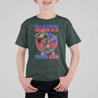 Haiti Young King Dabbing Boy Kids Graphic T Shirt For Kid Haitian Heritage Pride