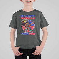 Haiti Young King Dabbing Boy Kids Graphic T Shirt For Kid Haitian Heritage Pride
