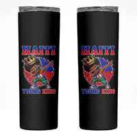 Haiti Young King Dabbing Boy Kids Graphic Skinny Tumbler Haitian Heritage Pride