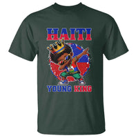 Haiti Young King Dabbing Boy Kids Graphic T Shirt Haitian Heritage Pride