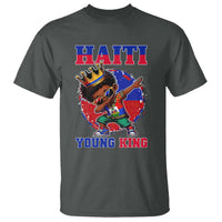 Haiti Young King Dabbing Boy Kids Graphic T Shirt Haitian Heritage Pride