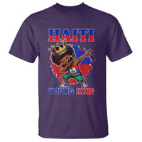Haiti Young King Dabbing Boy Kids Graphic T Shirt Haitian Heritage Pride