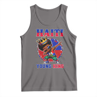 Haiti Young King Dabbing Boy Kids Graphic Tank Top Haitian Heritage Pride