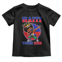 Haiti Young King Dabbing Boy Kids Graphic Toddler T Shirt Haitian Heritage Pride