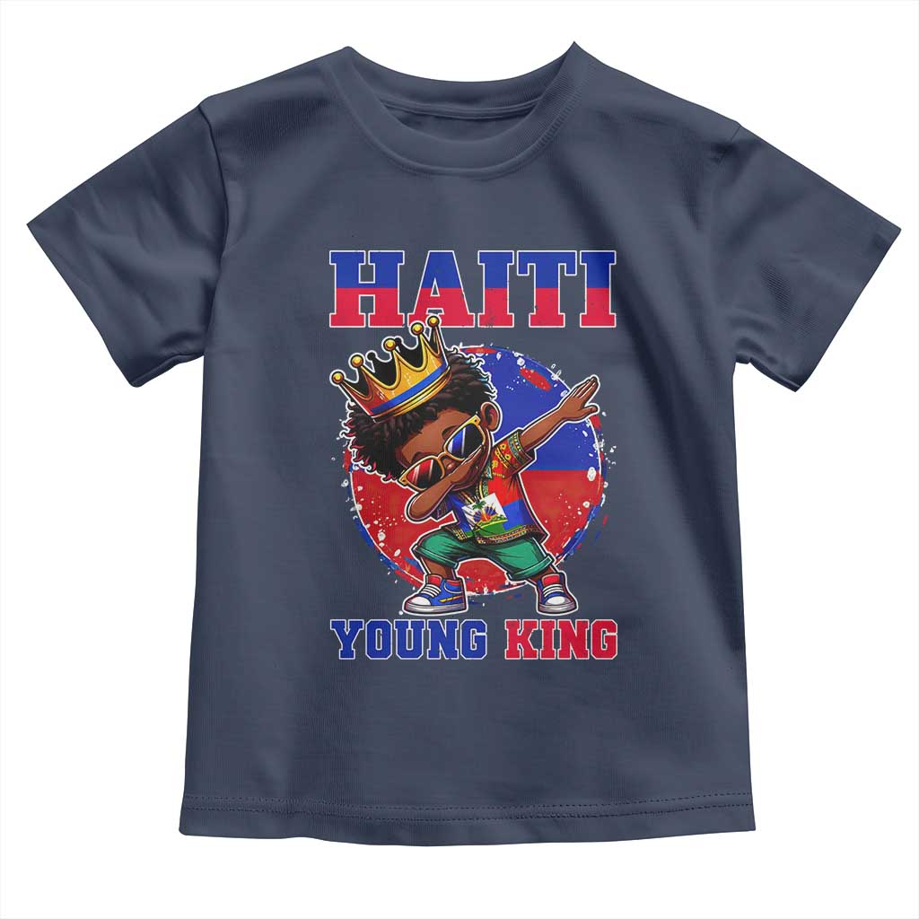 Haiti Young King Dabbing Boy Kids Graphic Toddler T Shirt Haitian Heritage Pride