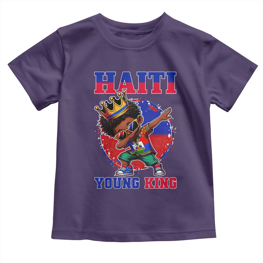 Haiti Young King Dabbing Boy Kids Graphic Toddler T Shirt Haitian Heritage Pride