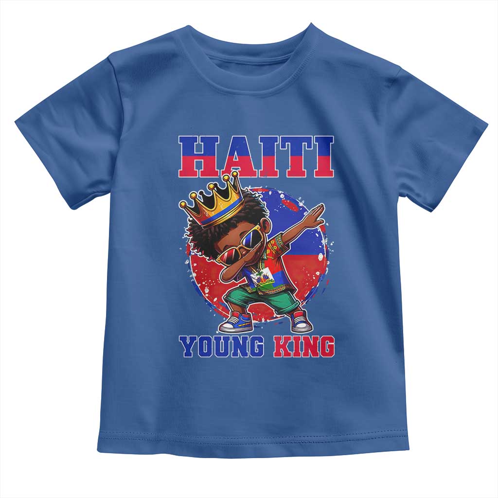 Haiti Young King Dabbing Boy Kids Graphic Toddler T Shirt Haitian Heritage Pride