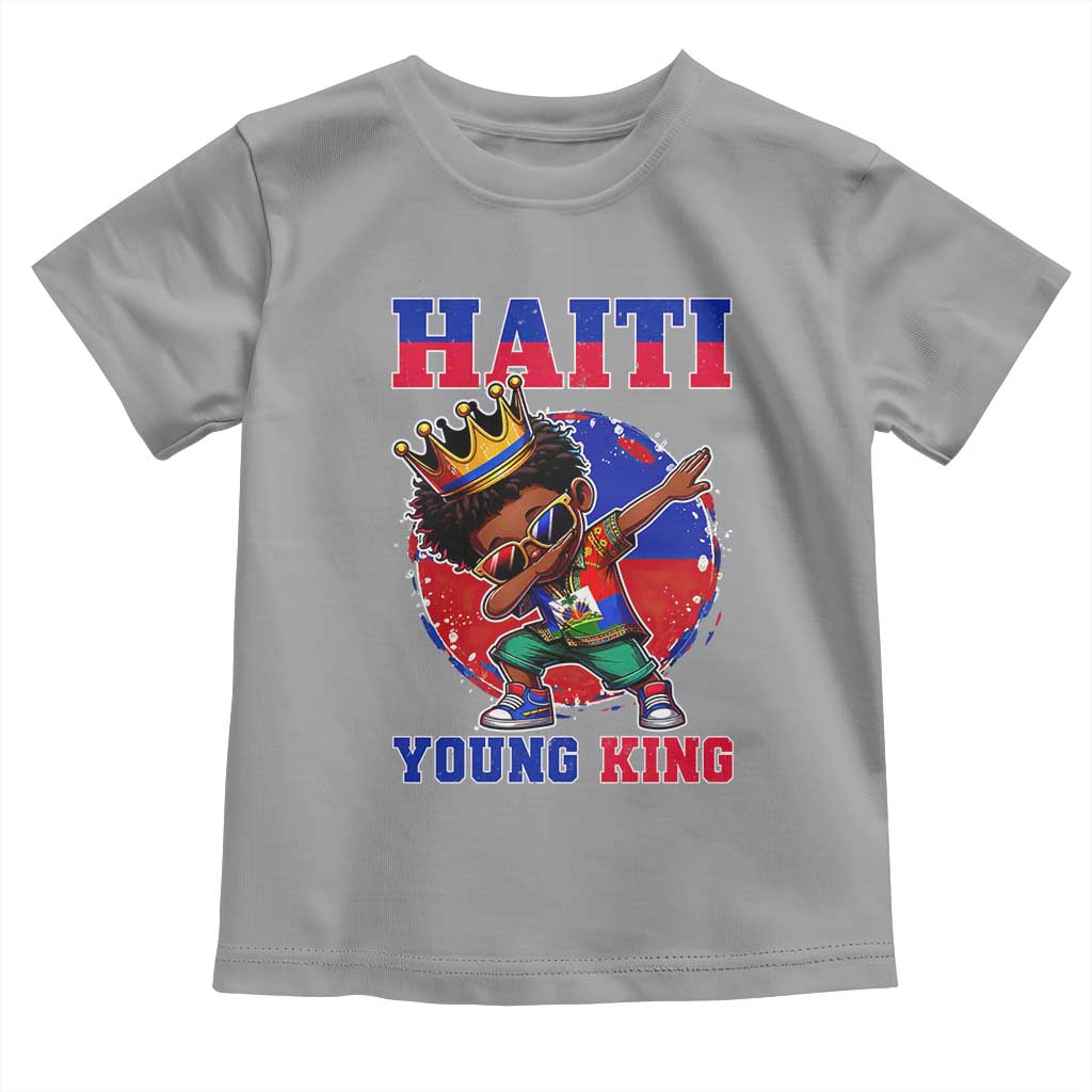 Haiti Young King Dabbing Boy Kids Graphic Toddler T Shirt Haitian Heritage Pride