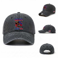 Haiti Young King Dabbing Boy Kids Graphic Washed Cotton Baseball Cap Haitian Heritage Pride