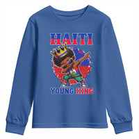 Haiti Young King Dabbing Boy Kids Graphic Youth Sweatshirt Haitian Heritage Pride
