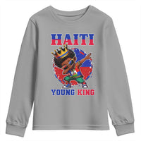 Haiti Young King Dabbing Boy Kids Graphic Youth Sweatshirt Haitian Heritage Pride