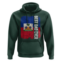Best Dad Ever Haitian Papa Hoodie Vintage Distressed Haiti Flag Father's Day