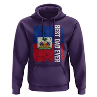 Best Dad Ever Haitian Papa Hoodie Vintage Distressed Haiti Flag Father's Day