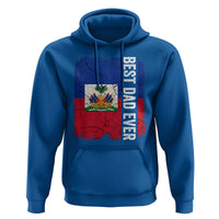 Best Dad Ever Haitian Papa Hoodie Vintage Distressed Haiti Flag Father's Day