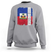 Best Dad Ever Haitian Papa Sweatshirt Vintage Distressed Haiti Flag Father's Day