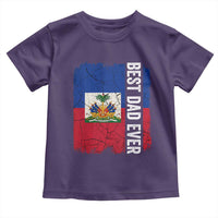 Best Dad Ever Haitian Papa Toddler T Shirt Vintage Distressed Haiti Flag Father's Day