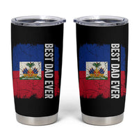 Best Dad Ever Haitian Papa Tumbler Cup Vintage Distressed Haiti Flag Father's Day