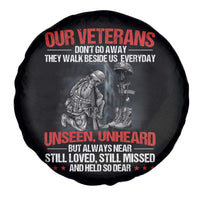 American Veteran Memorial Spare Tire Cover Our Veteran's Don't Go Away They Walk Beside Us Everyday Unseen Unheard