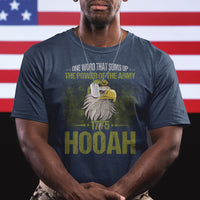 US Soldier T Shirt One Word That Sums Up The Power Of The Army 1775 Hooah - Wonder Print Shop