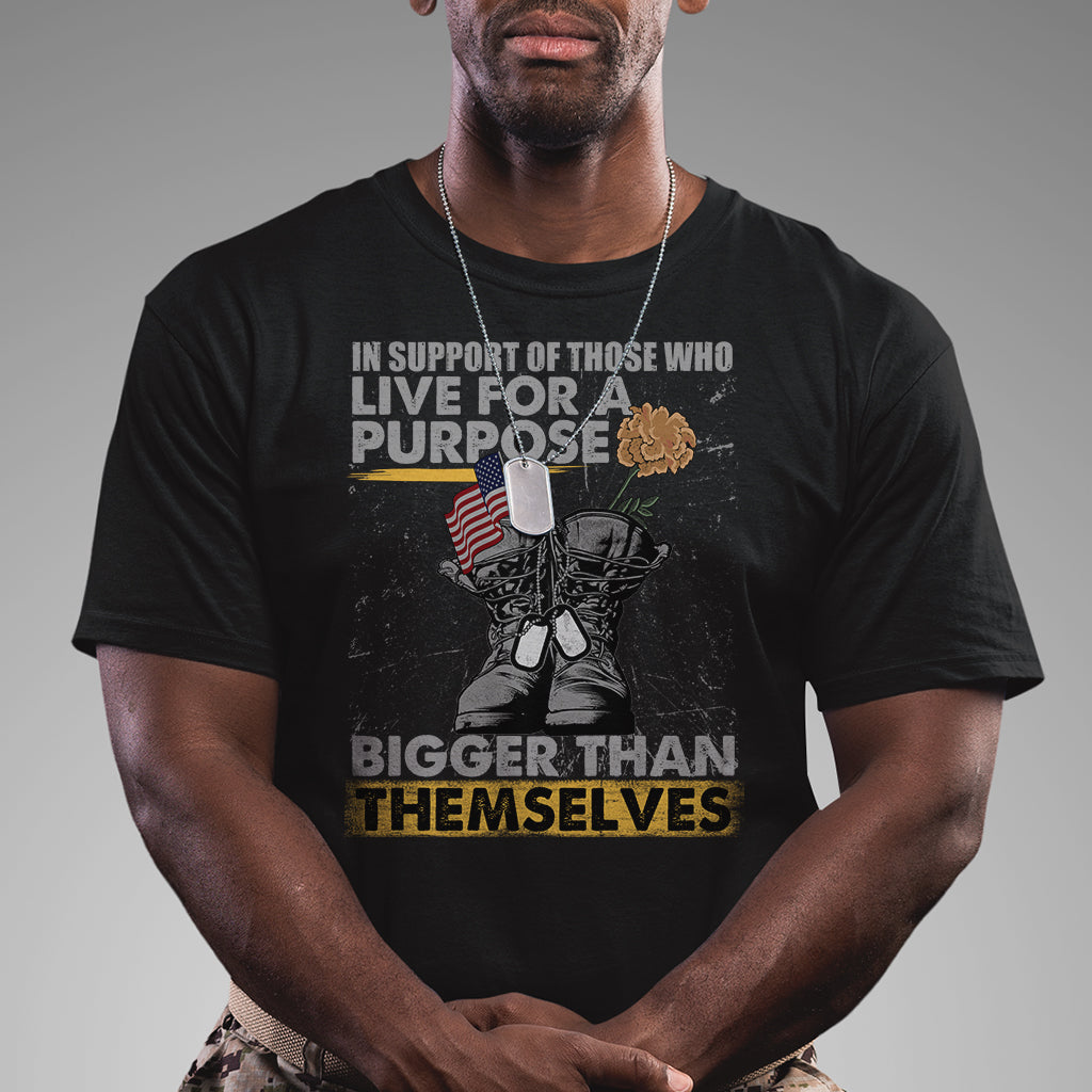 American Veteran T Shirt In Support Of Those Who Life For A Purpose Bigger Than Themselves - Wonder Print Shop