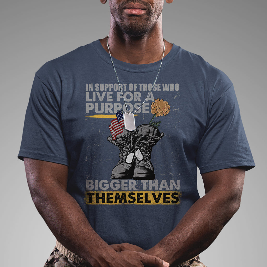 American Veteran T Shirt In Support Of Those Who Life For A Purpose Bigger Than Themselves - Wonder Print Shop