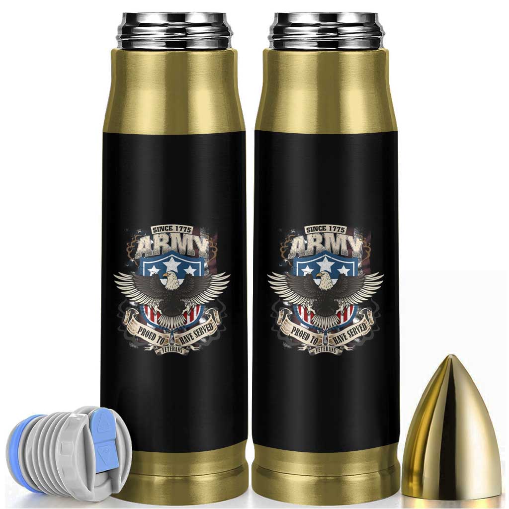 American Veteran Bullet Tumbler Since 1775 Army Proud To Have Served Veterant
