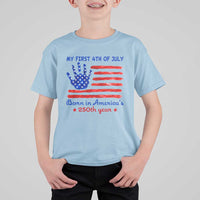 My First 4th of July Celebrate Semiquincentennial Cute T Shirt For Kid Born in America's 250th Year Patriotic Milestone Celebration