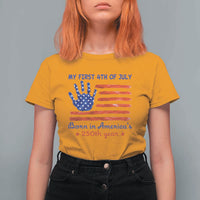 My First 4th of July Celebrate Semiquincentennial Cute T Shirt For Women Born in America's 250th Year Patriotic Milestone Celebration
