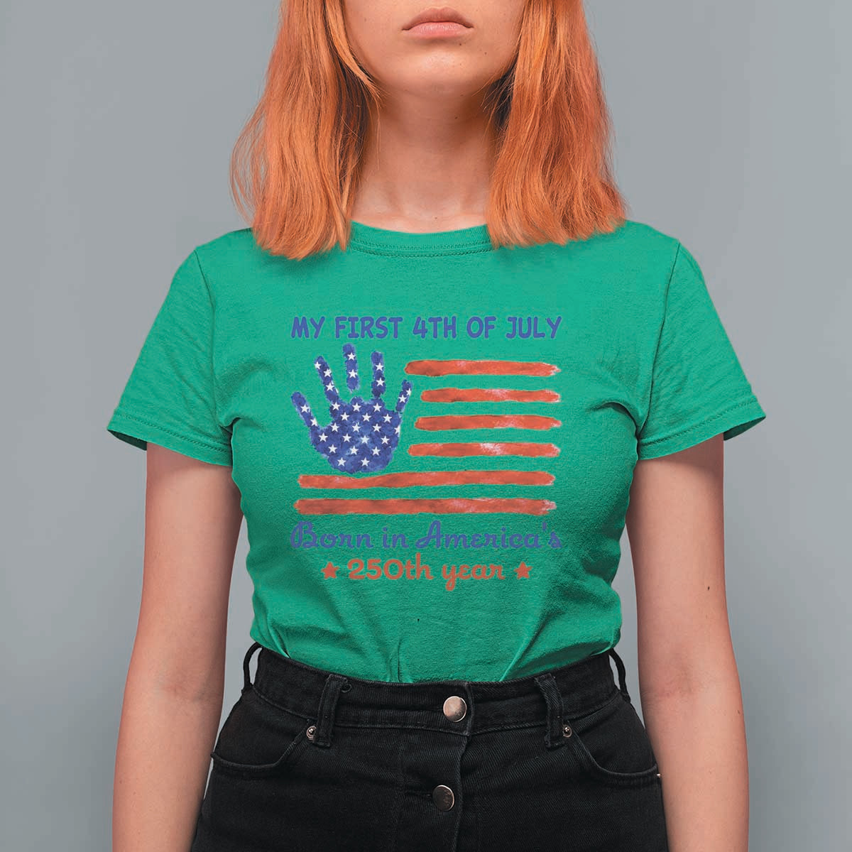 My First 4th of July Celebrate Semiquincentennial Cute T Shirt For Women Born in America's 250th Year Patriotic Milestone Celebration