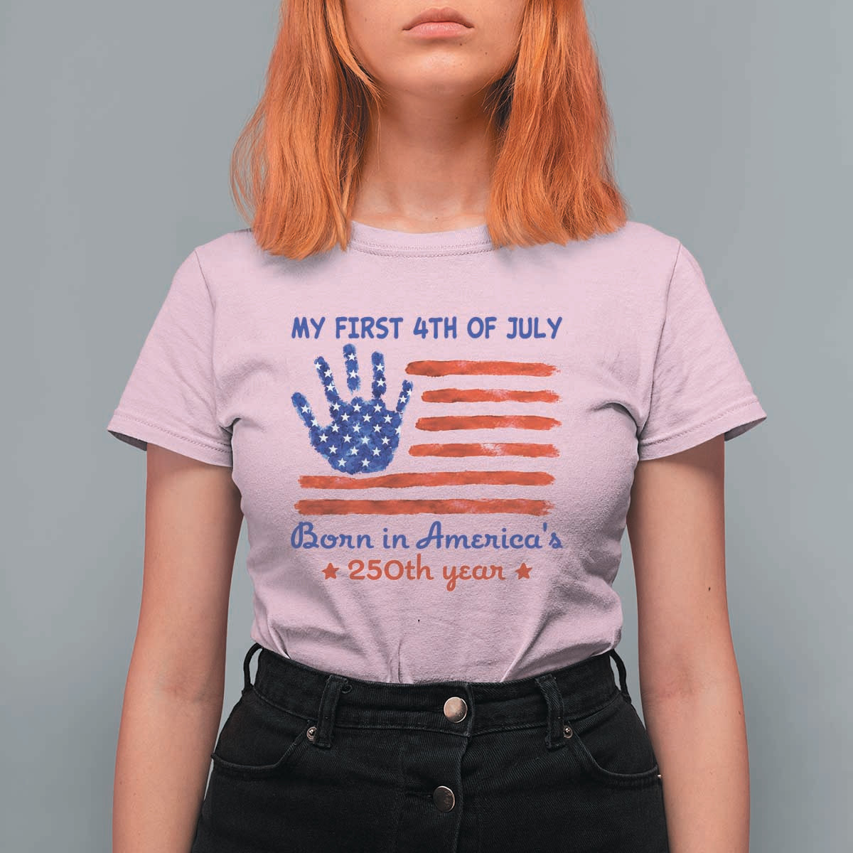 My First 4th of July Celebrate Semiquincentennial Cute T Shirt For Women Born in America's 250th Year Patriotic Milestone Celebration