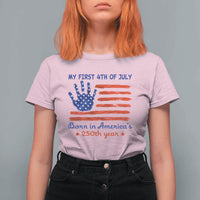 My First 4th of July Celebrate Semiquincentennial Cute T Shirt For Women Born in America's 250th Year Patriotic Milestone Celebration