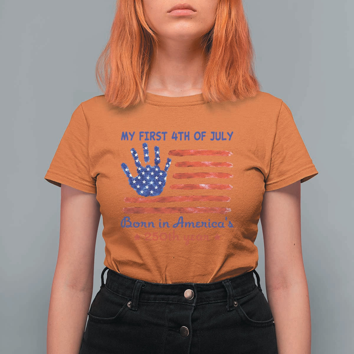 My First 4th of July Celebrate Semiquincentennial Cute T Shirt For Women Born in America's 250th Year Patriotic Milestone Celebration