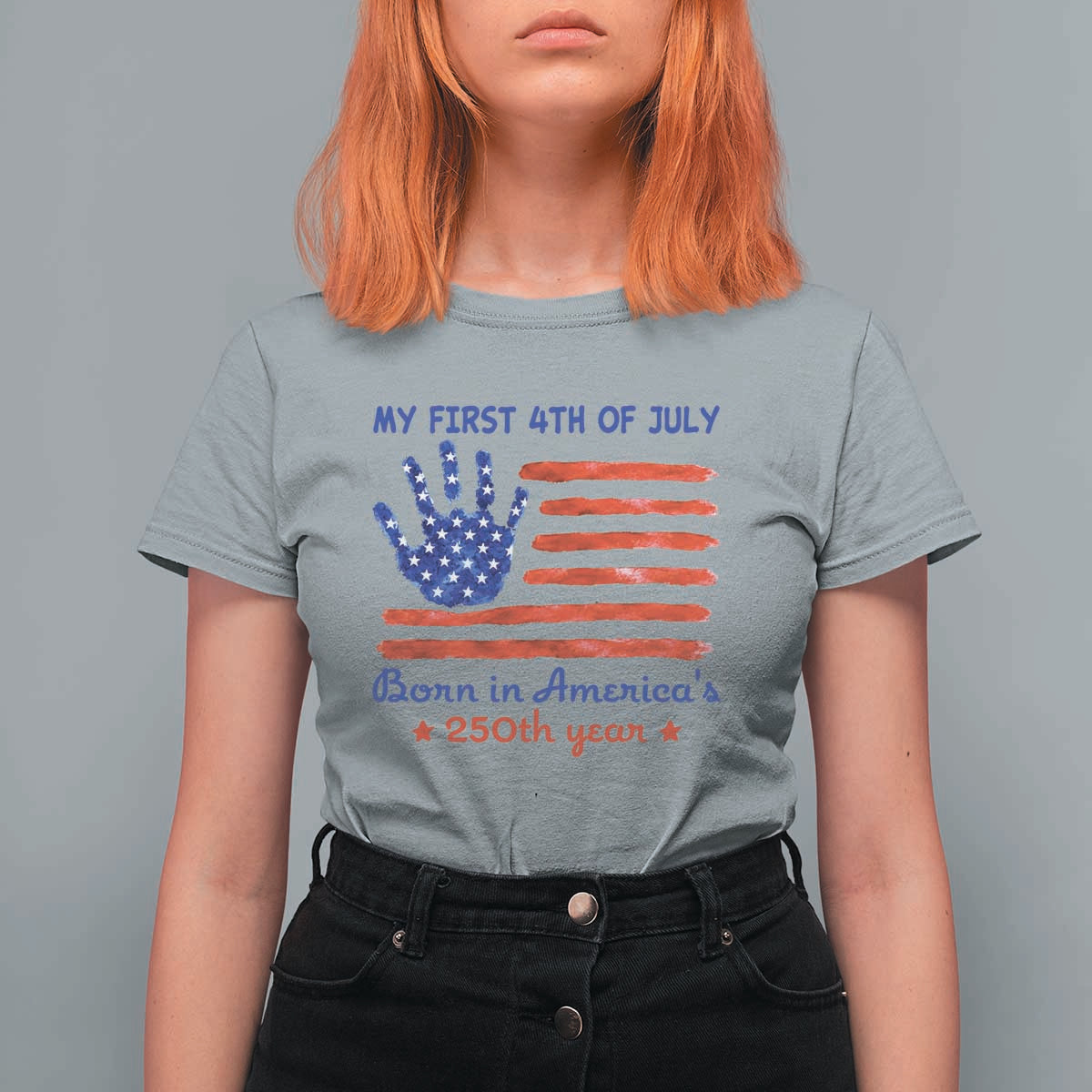 My First 4th of July Celebrate Semiquincentennial Cute T Shirt For Women Born in America's 250th Year Patriotic Milestone Celebration