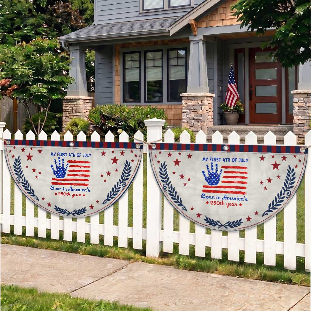 My First 4th of July Celebrate Semiquincentennial Cute Patriotic Fan Flag Born in America's 250th Year Milestone Celebration
