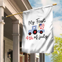 My First 4th of July Patriotic Tractor Cute Garden Flag American Flag Infant Independence Holiday Milestone