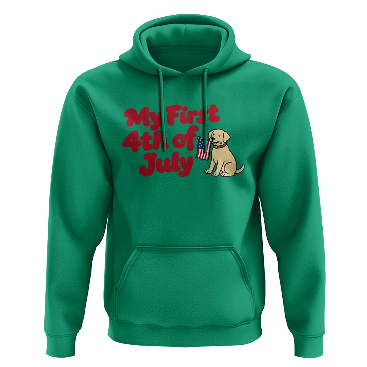 My First 4th of July Cute Golden Retriever Puppy Dog Hoodie American Flag Independence Holiday Milestone