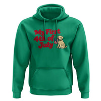 My First 4th of July Cute Golden Retriever Puppy Dog Hoodie American Flag Independence Holiday Milestone