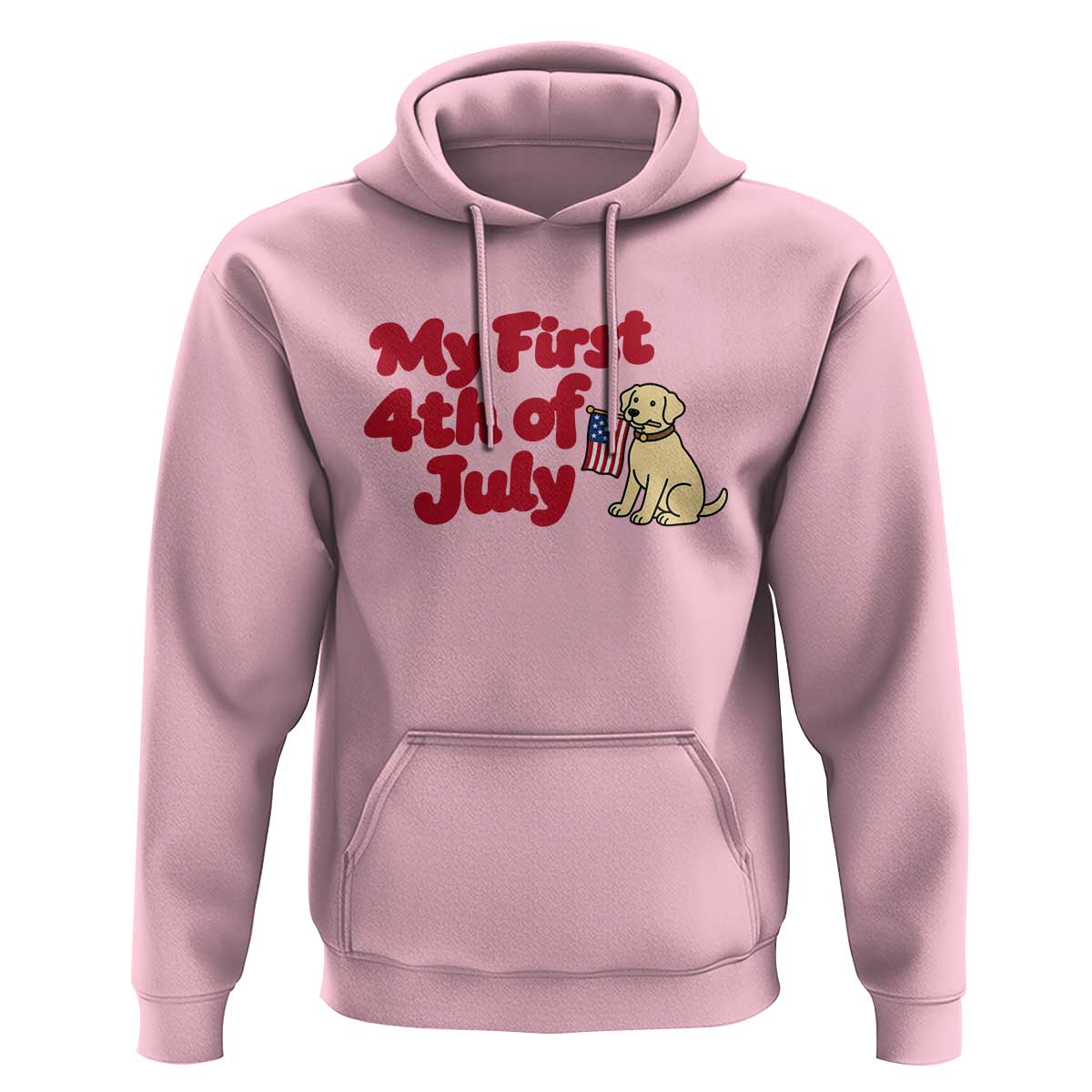 My First 4th of July Cute Golden Retriever Puppy Dog Hoodie American Flag Independence Holiday Milestone