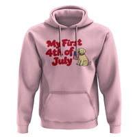 My First 4th of July Cute Golden Retriever Puppy Dog Hoodie American Flag Independence Holiday Milestone