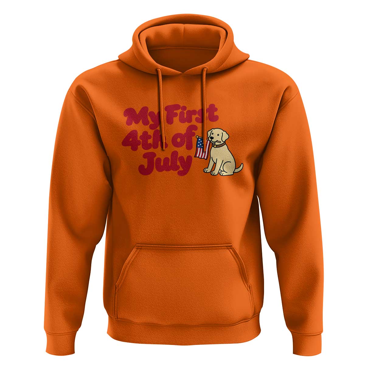 My First 4th of July Cute Golden Retriever Puppy Dog Hoodie American Flag Independence Holiday Milestone